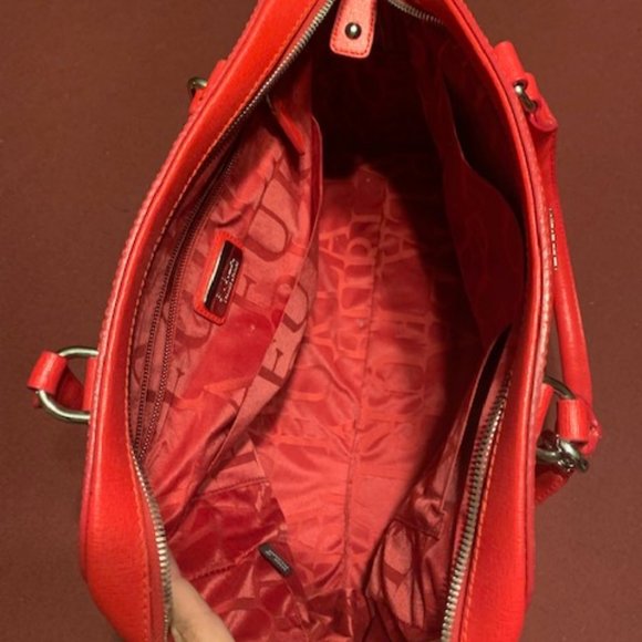 Furla red zipper closure bag - Picture 5 of 5